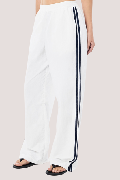 Relay spray track pant | White/Dark Navy