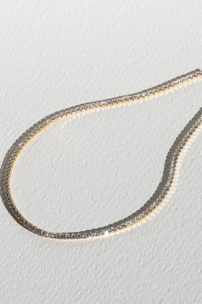 Aspen Tennis Necklace | Gold