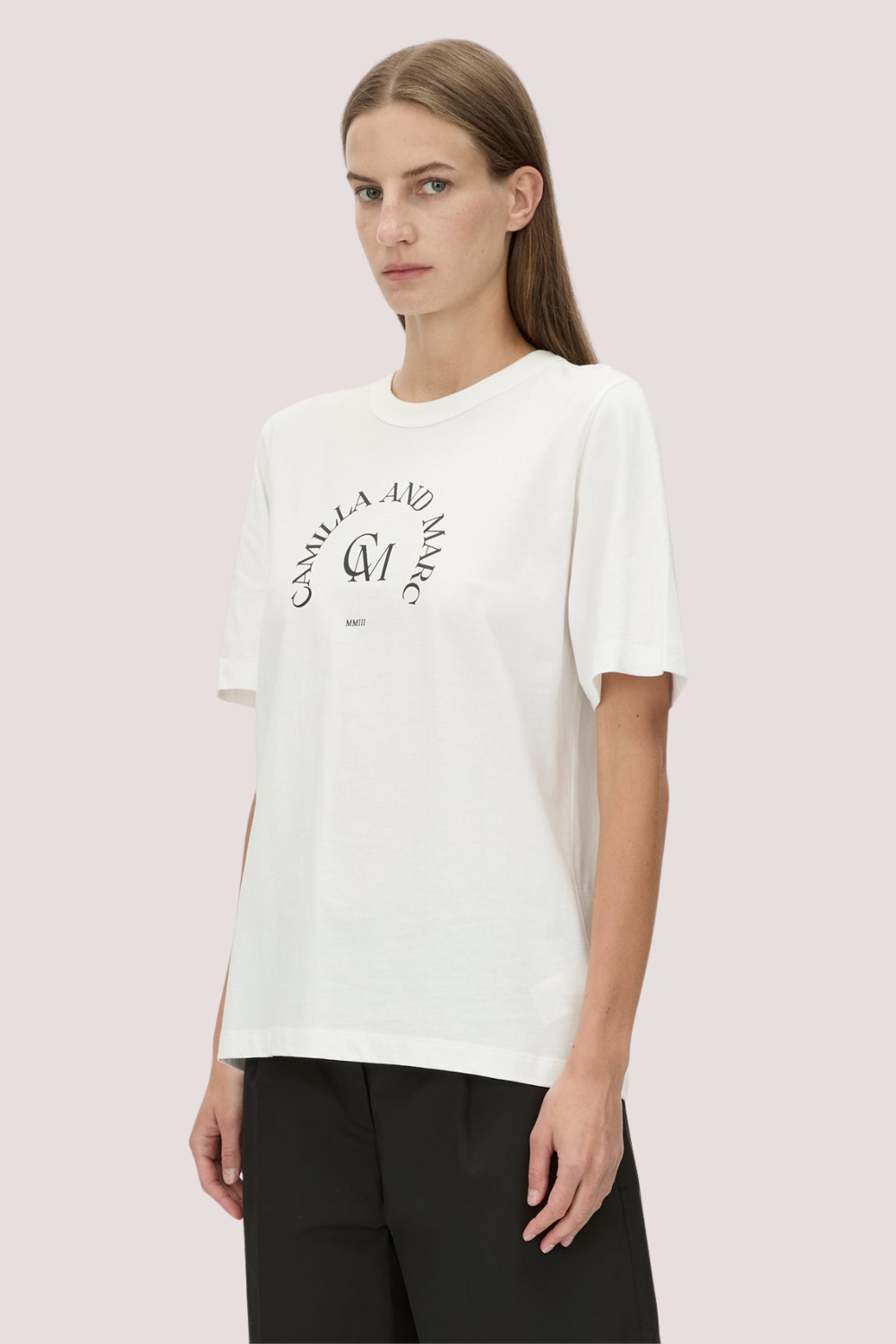 Karine Graphic Tee | Soft White