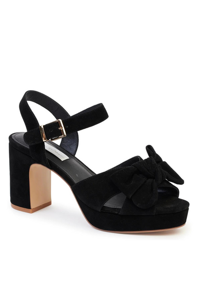 Zsa Zsa Heel | Black Suede Leather