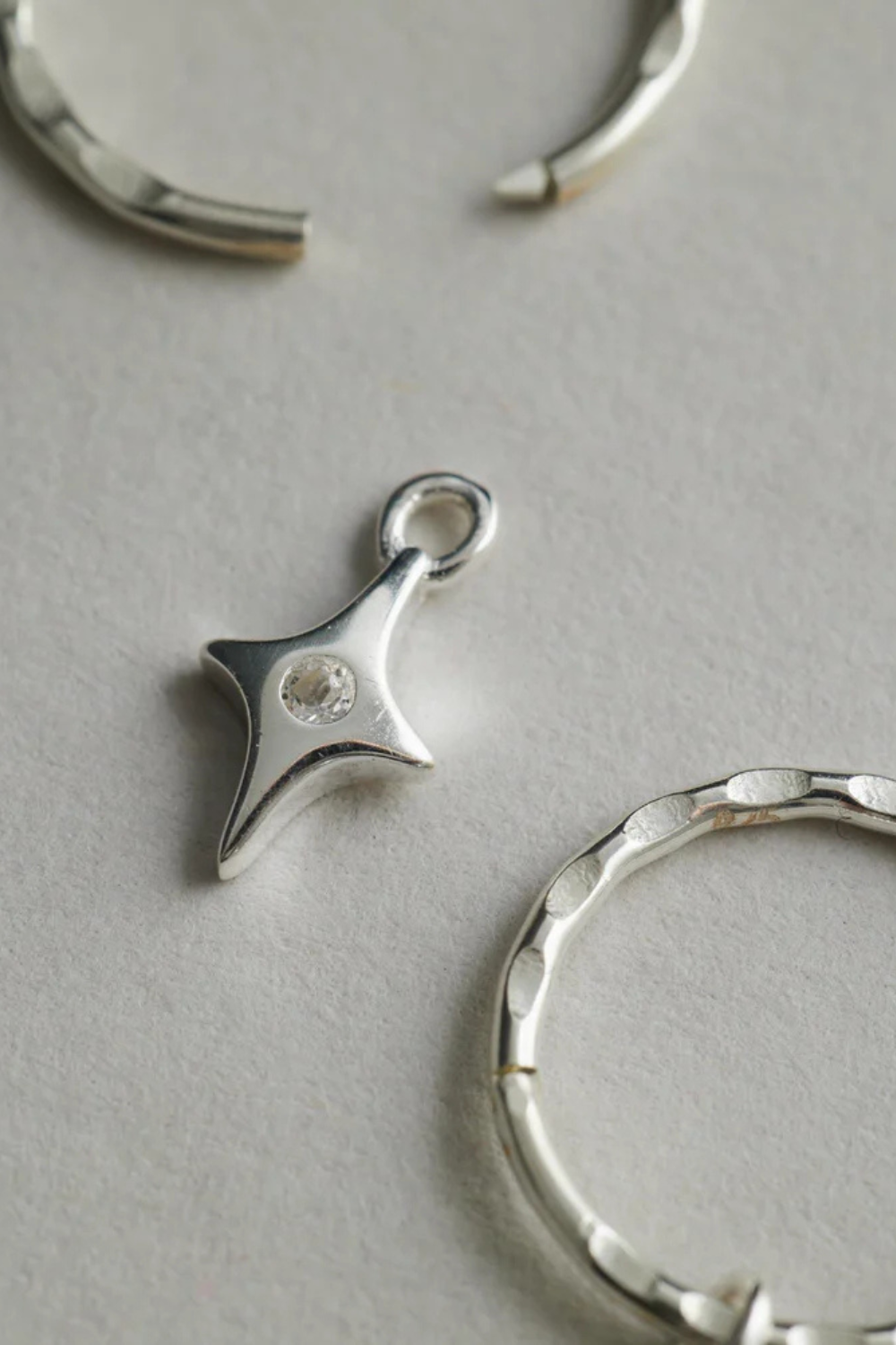 Starburst Mini Hoops | Silver