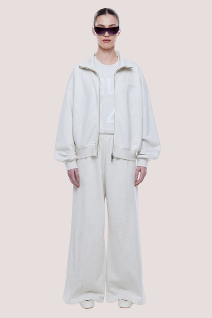 Paris Terry Zip Thru | Oat Marle