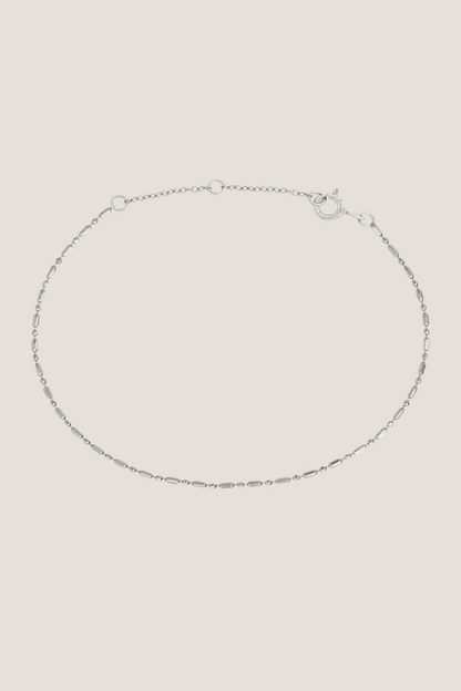 Dash Dot Chain Bracelet | Silver