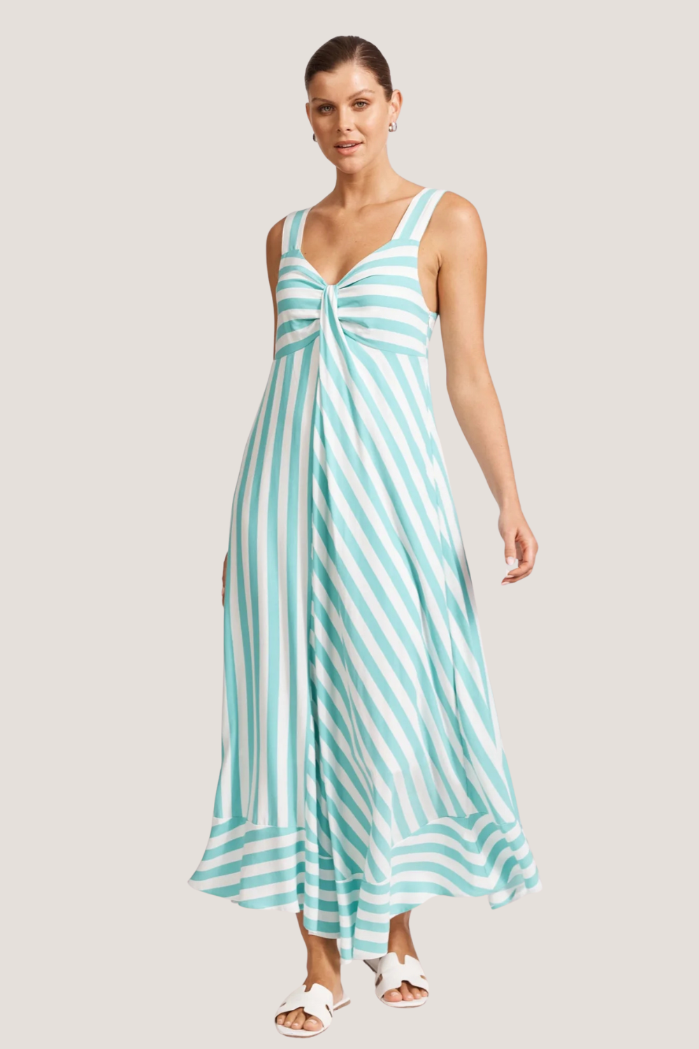 Treville Stripe Tank Maxi Dress | Aqua