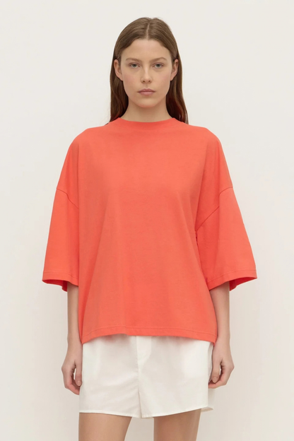 Max Cotton Oversized Tee | Dahlia