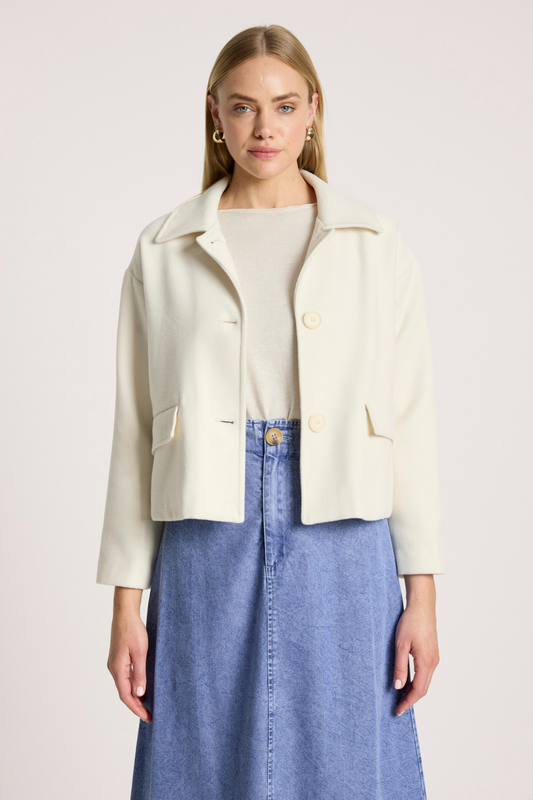 Wanderer Crop Jacket | Ecru