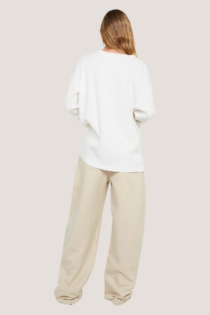 Silo L/S Top | White/Ink