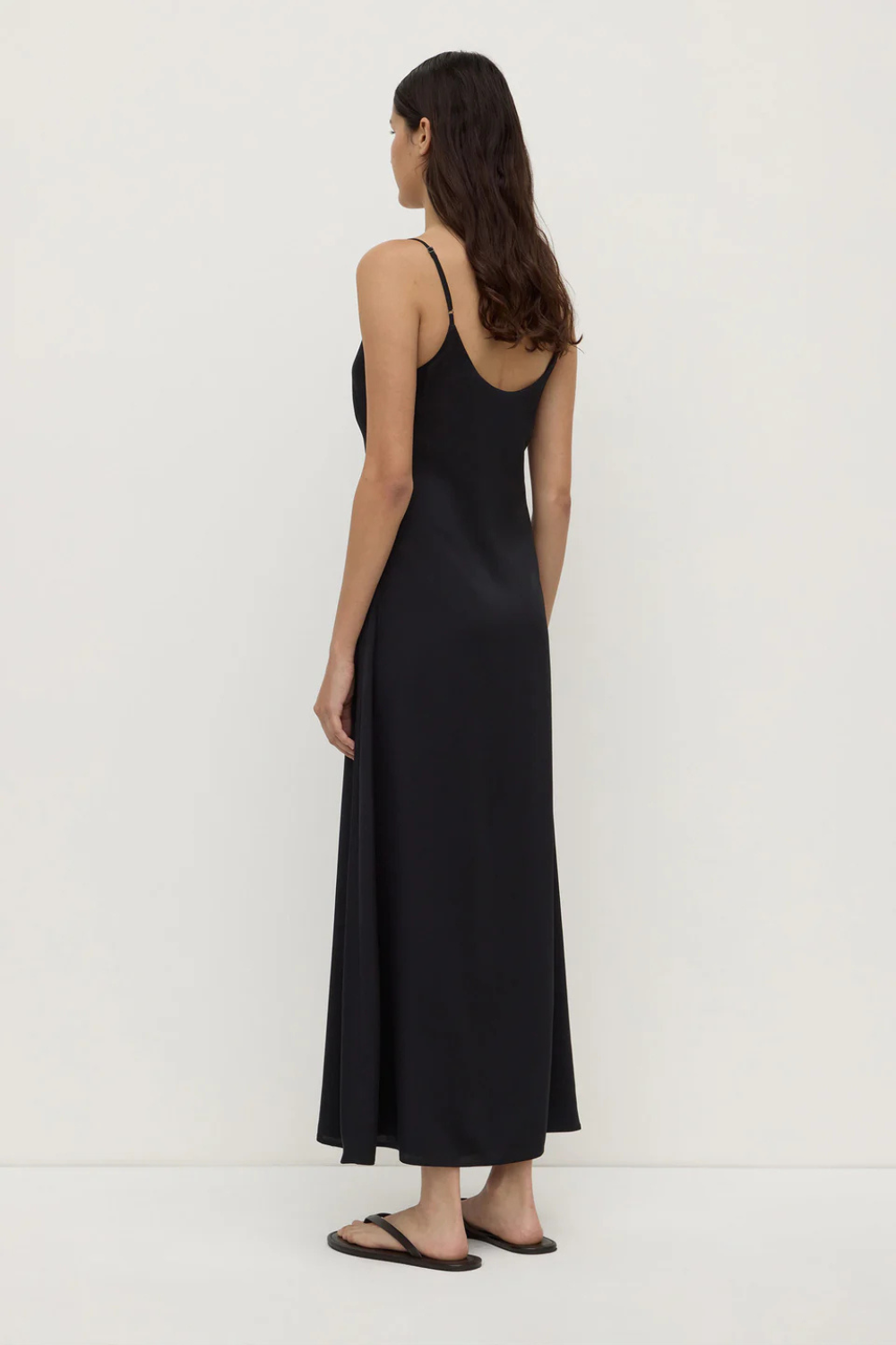 Amaris Silk Maxi Dress | Black