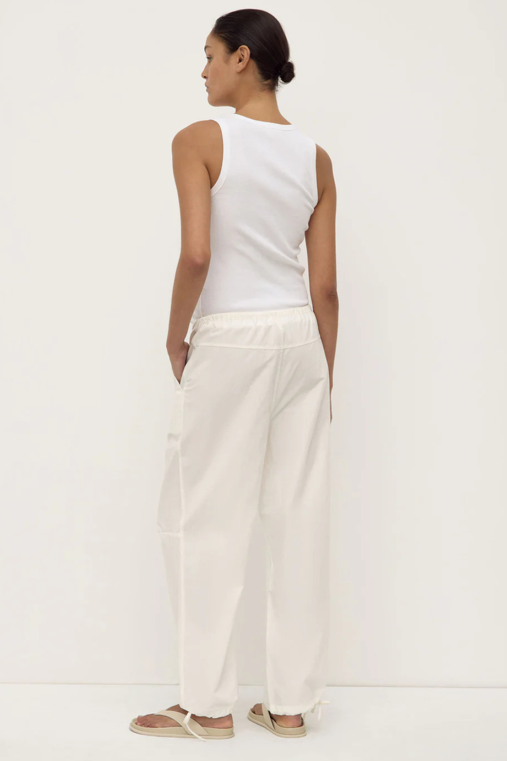 Rooney Poplin Pant | White