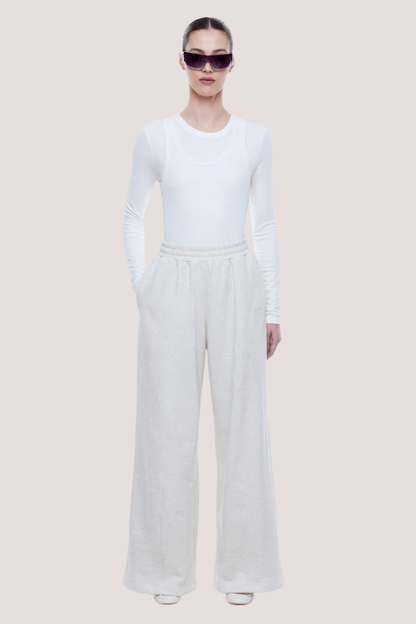 Paris Terry Track Pant | Oat Marle