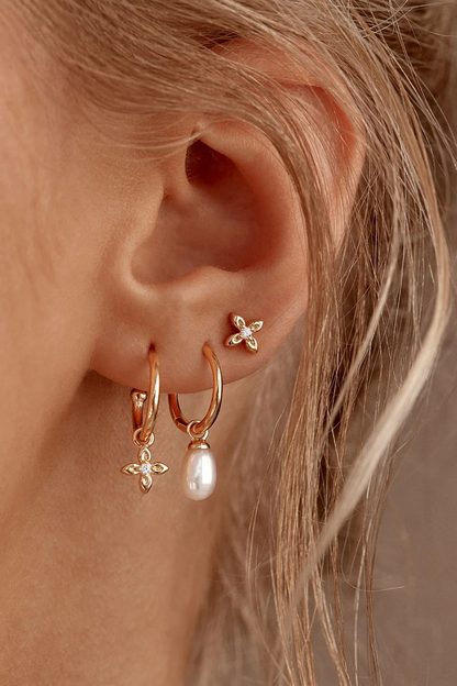 18k Gold Vermeil Live in Peace Hoop Earrings