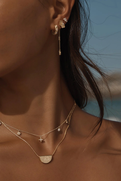 18k Gold Vermeil Lotus Short Necklace