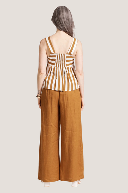Treville Stripe Tank | Caramel