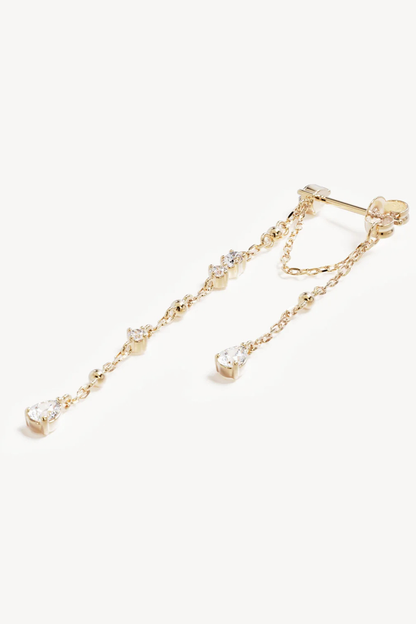 18k Gold Vermeil Cosmic Whisper Chain Earrings