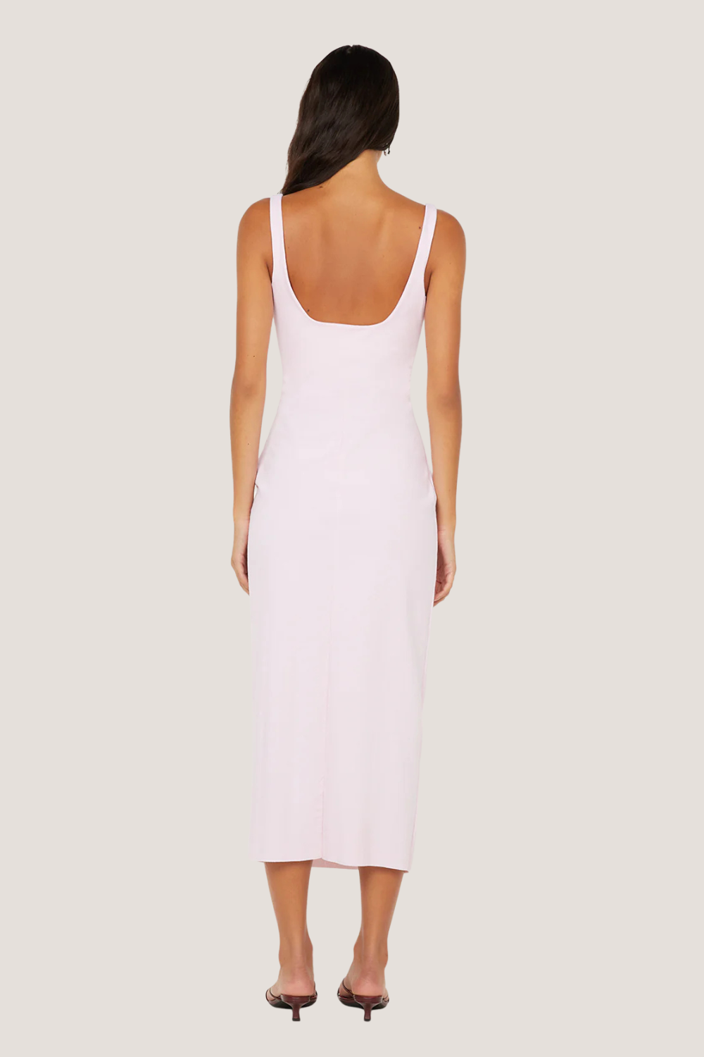 Aveline Tuck Midi Dress | Ballet Pink