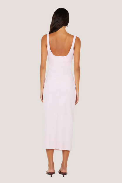 Aveline Tuck Midi Dress | Ballet Pink