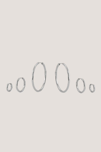 The Granada Hammered Hoops | Silver