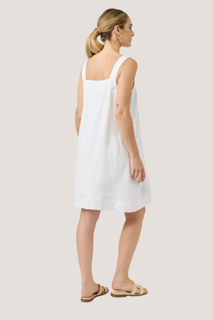 Studio Short Tank Dress | White