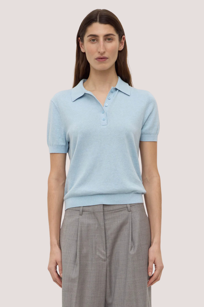 Sloane Cotton Cashmere Polo Salt