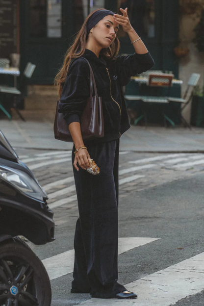 AJ Velour Trackpant | Noir