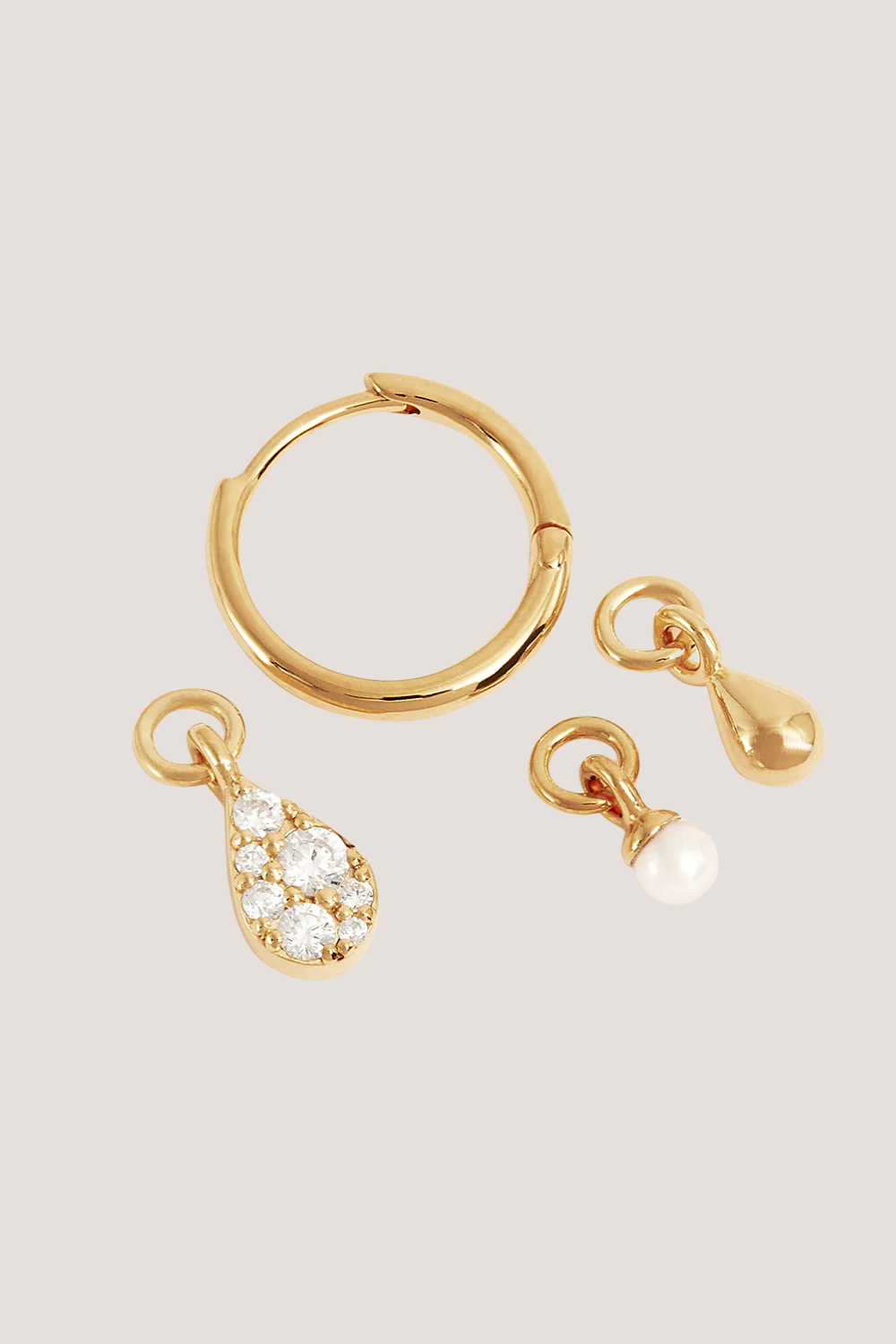 18k Gold Plated Ocean Mist Illusion Hoops