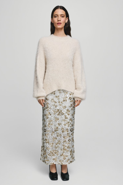 MSCH Magnolia HW Skirt EMB | Silver/T Coco