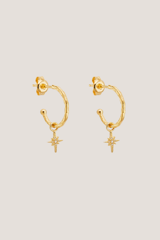 18k Gold Vermeil Starlight Hoops