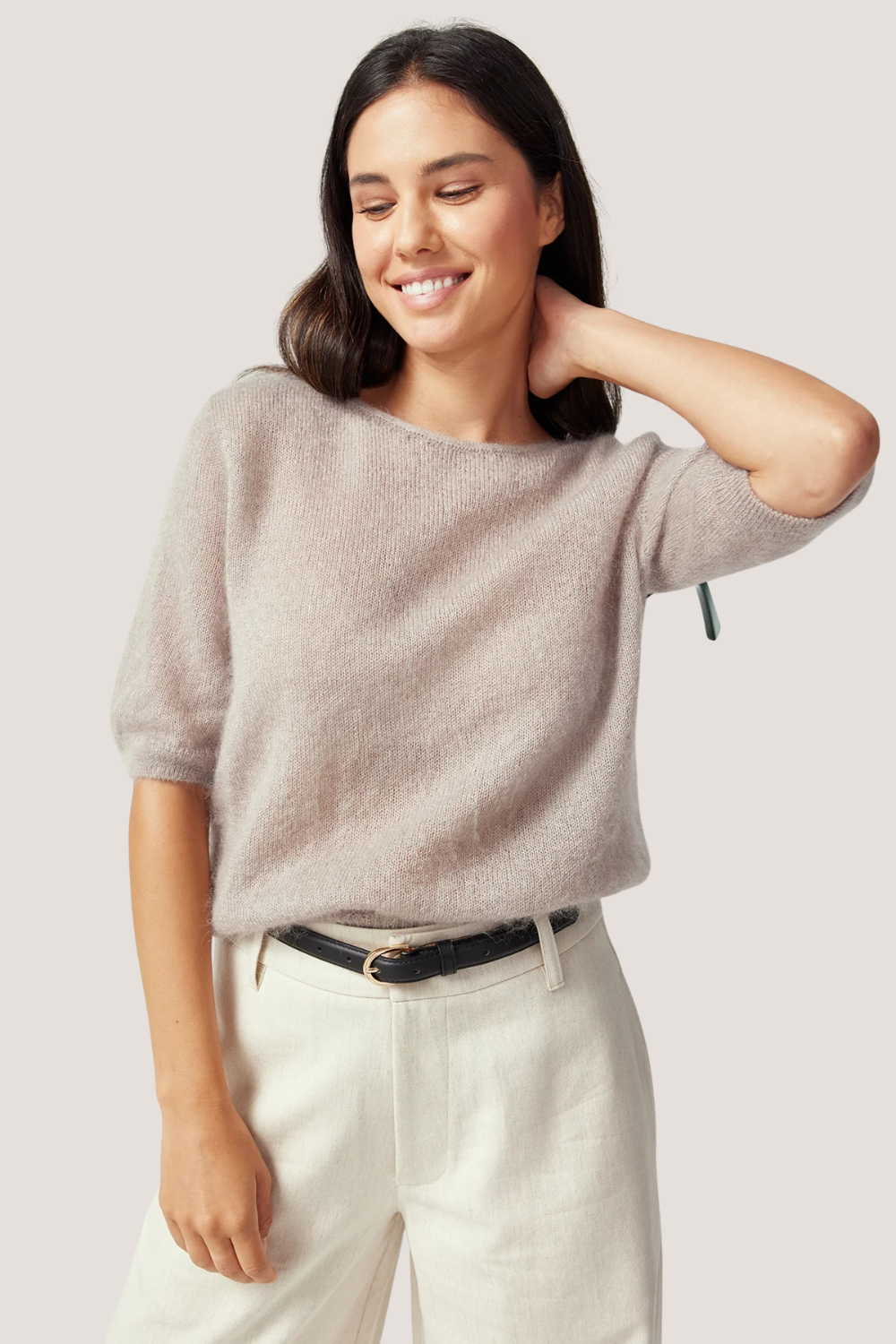 June Knit Tee | Natural Clay