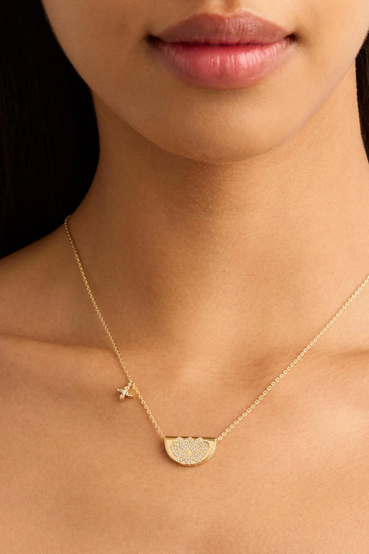 18k Gold Vermeil Live In Light Lotus Necklace