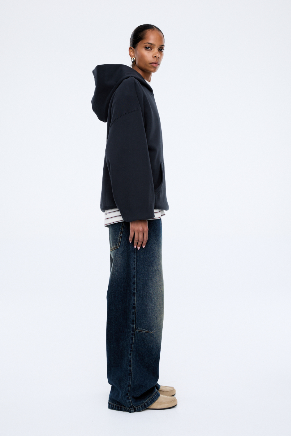 Cassie Oversized Hoodie | Washed Midnight