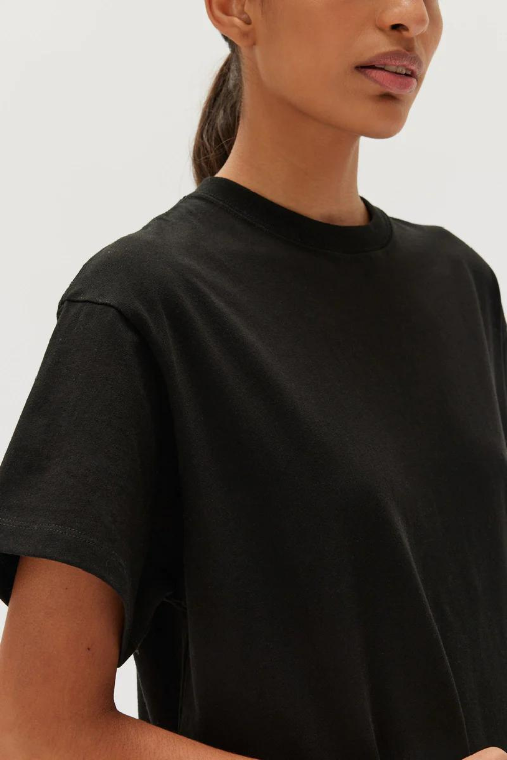 Slone Jersey Tee Dress | Black