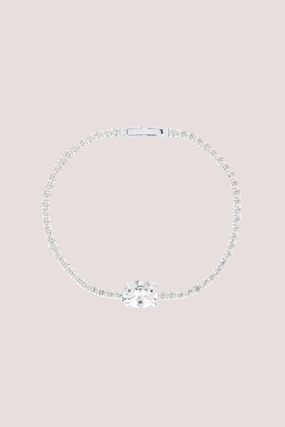 Heirloom Tennis Bracelet | White Gold/Clear ML