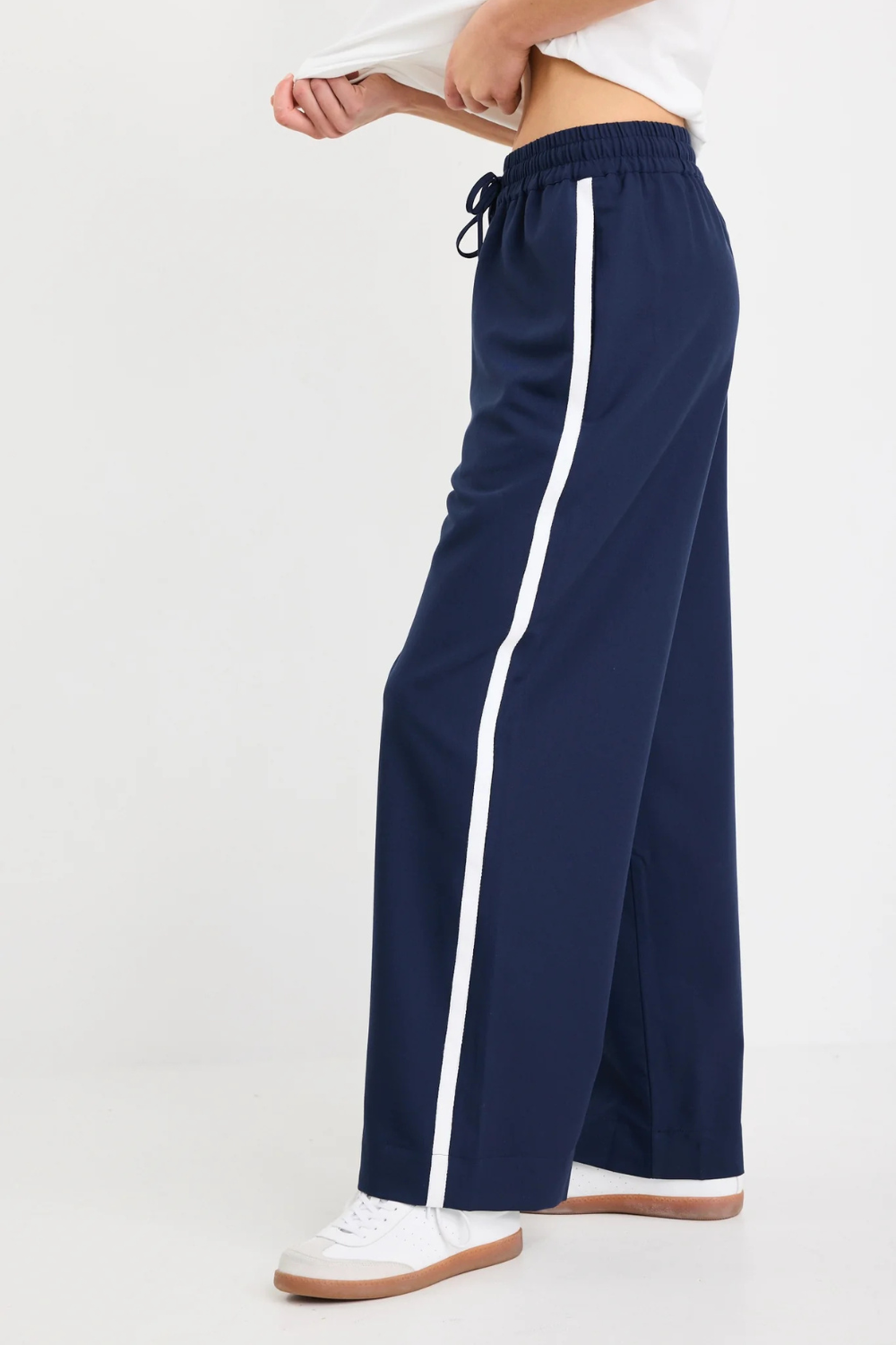Townie Blue Side Stripe Elastic Waist Pants