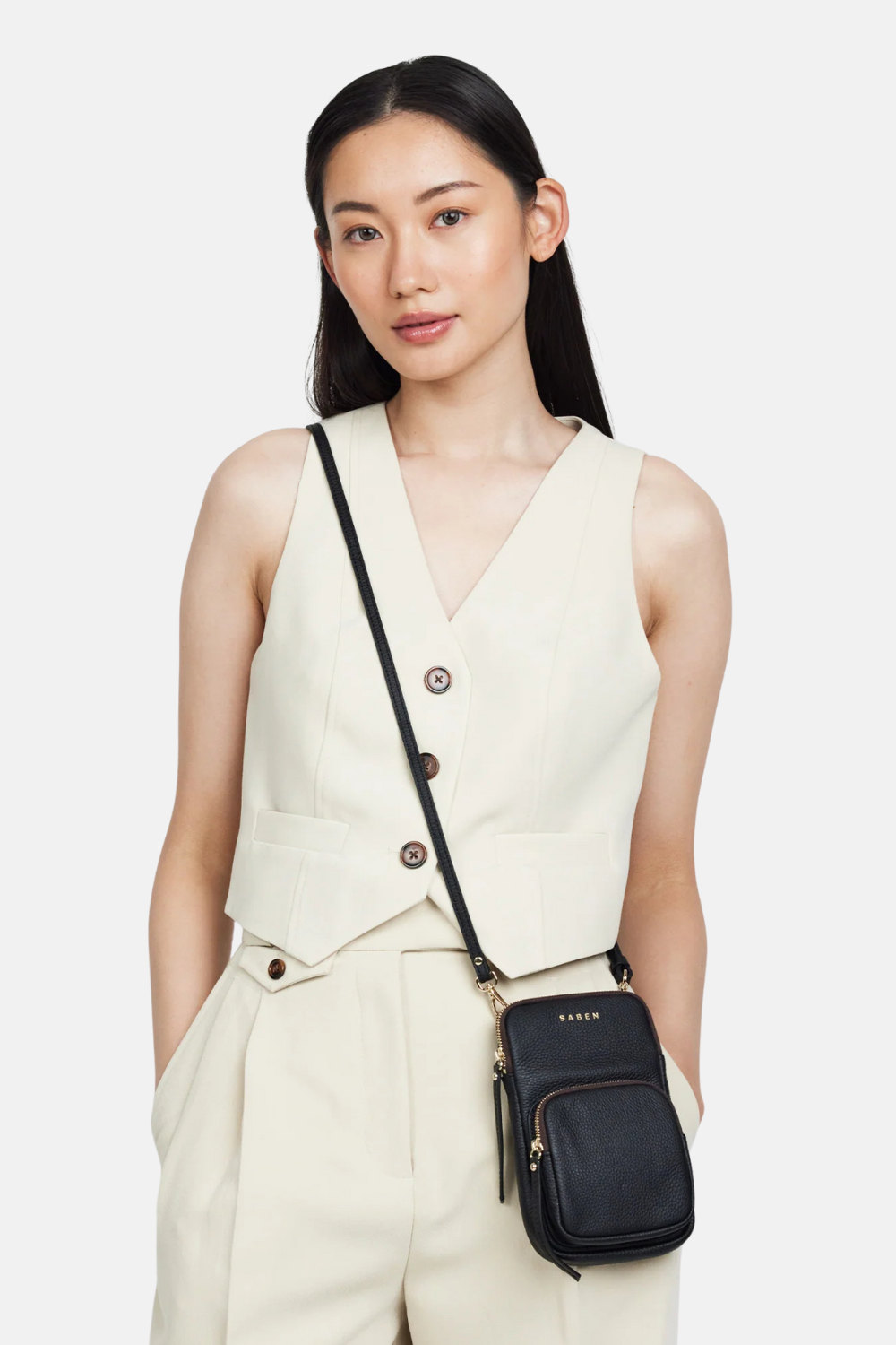 Nikko Pocket Phone Sling | Black Bubble