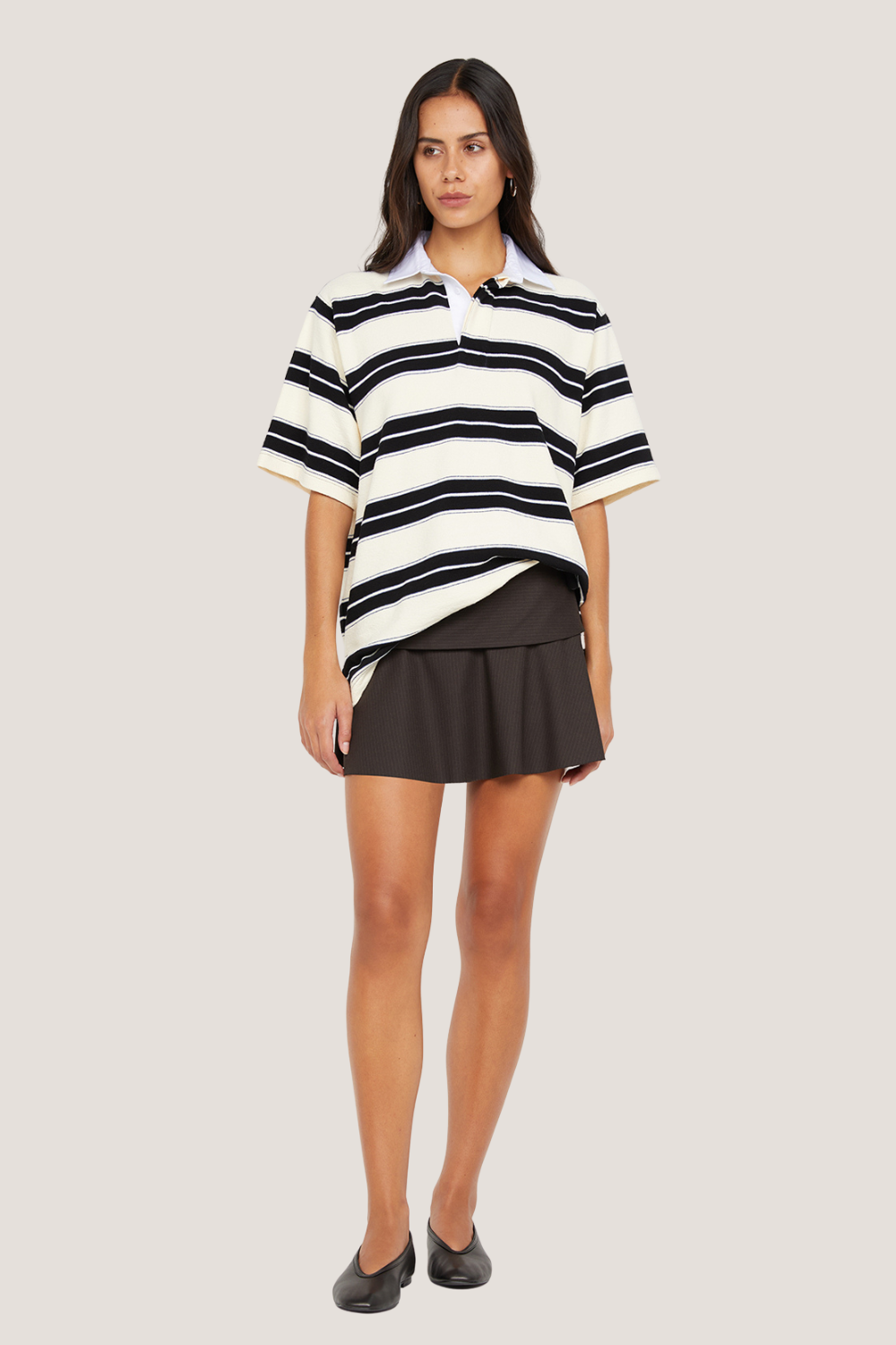 Kylo Jersey Tee | Ink/Ivory Stripe