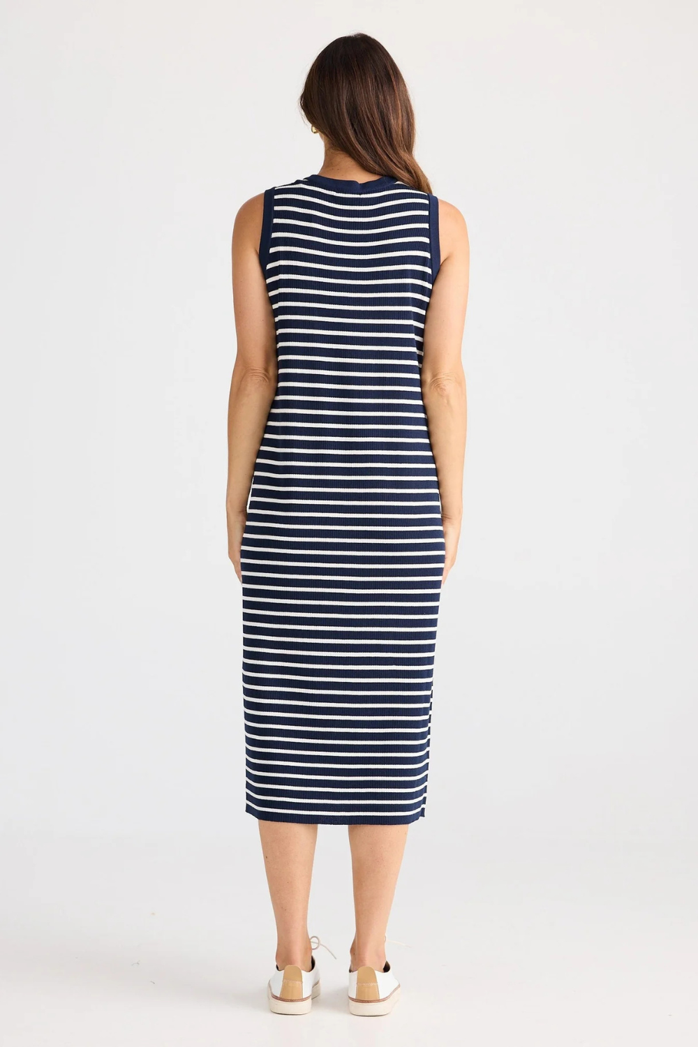 Squad Dress | Navy w White Stripe