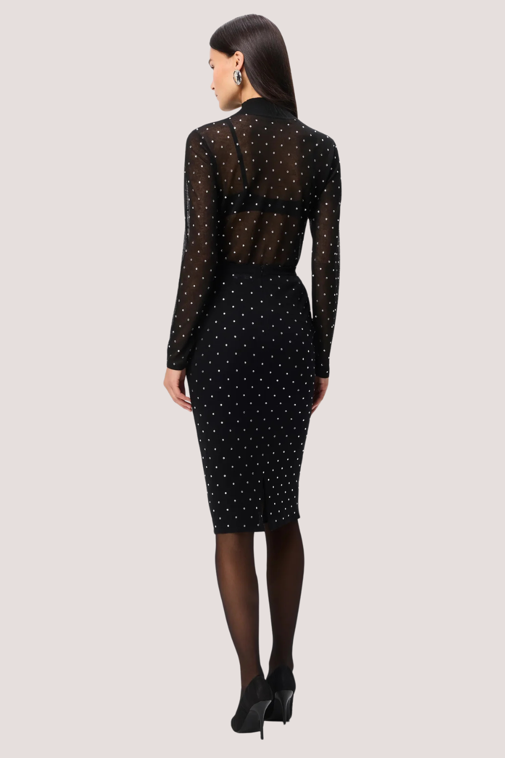Celeste Knit Skirt | Black Crystal