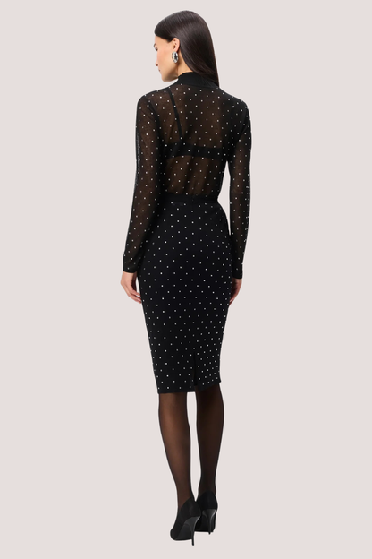 Celeste Knit Skirt | Black Crystal