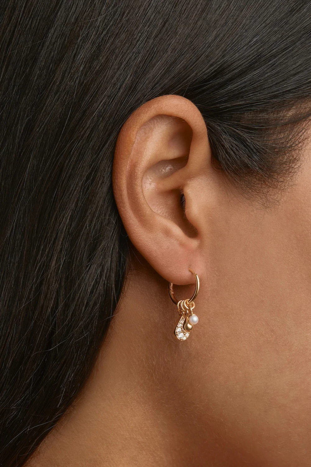 18k Gold Plated Ocean Mist Illusion Hoops