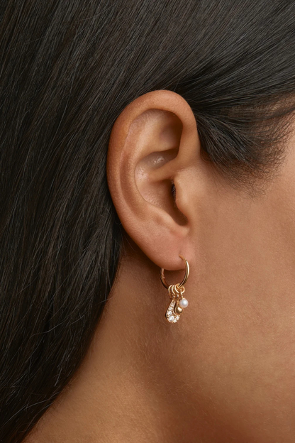 18k Gold Plated Ocean Mist Illusion Hoops