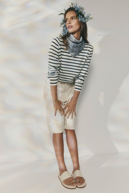 Fountain Sweater | White Linen |Tidepool