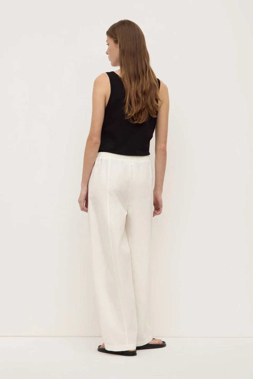 Loxley Cotton Linen Pant | White