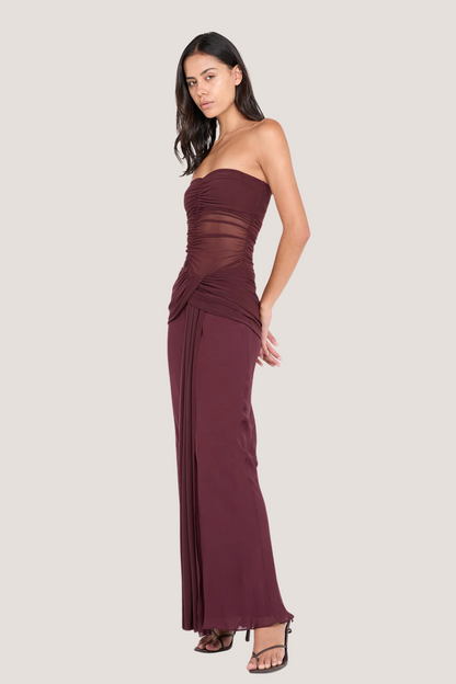 Noemi Strapless Dress | Plum