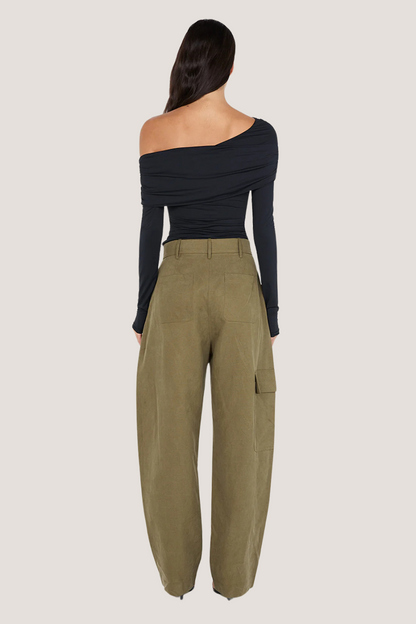 Tillie Drape Top | Black