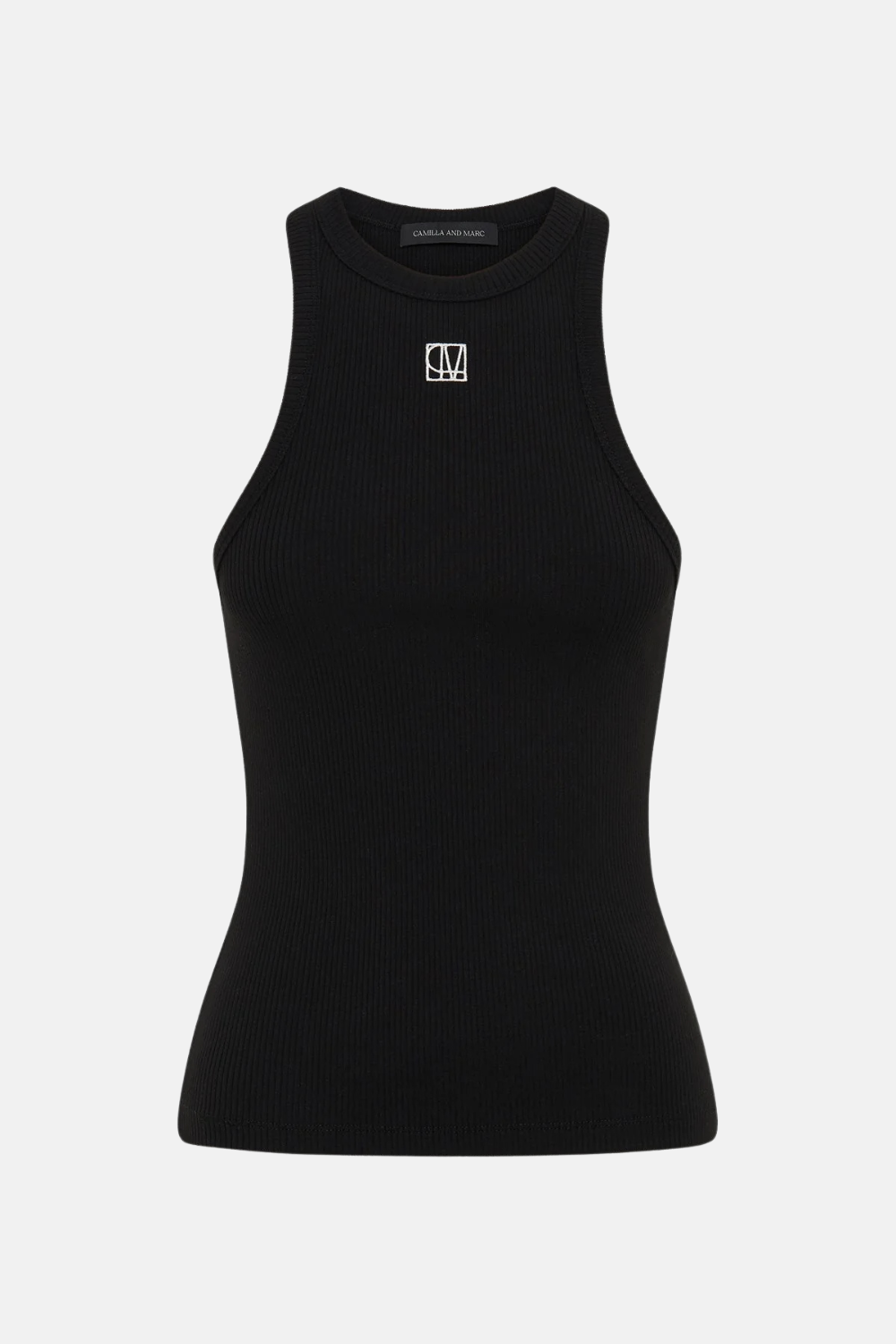 Nora Rib Tank | Black/Off White