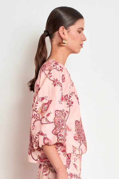 Pearl Top | Peony Paisley