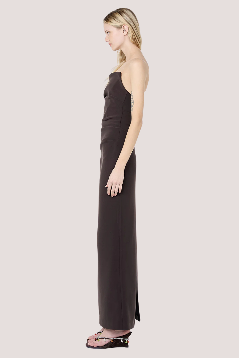 Lior Strapless Dres | Espresso