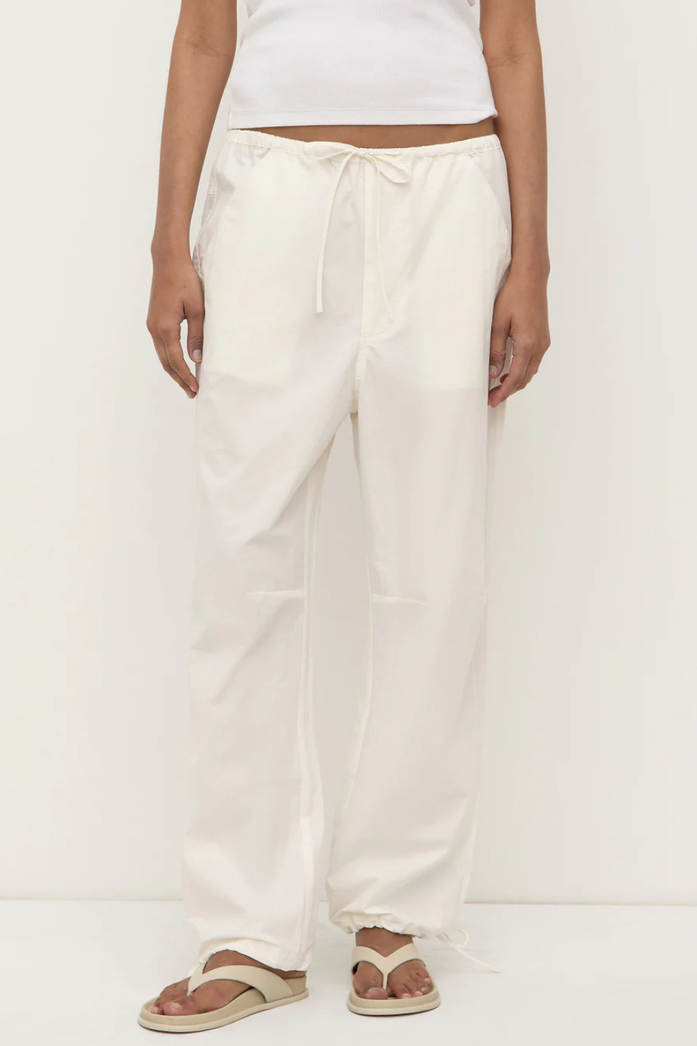 Rooney Poplin Pant | White