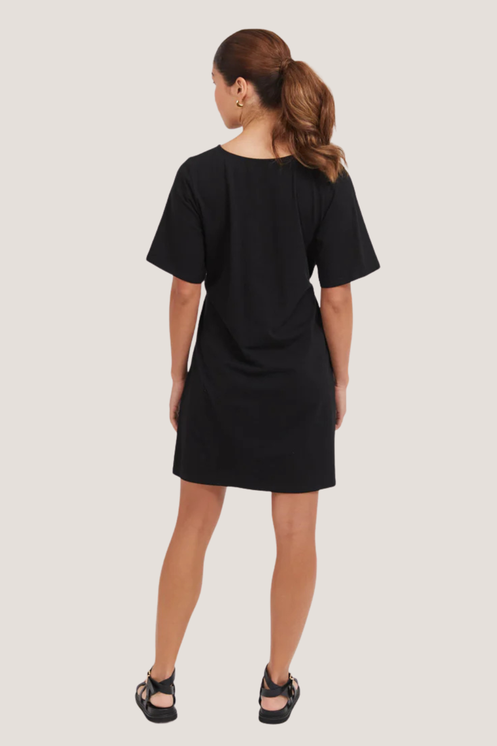 Jardin Tshirt Dress | Black