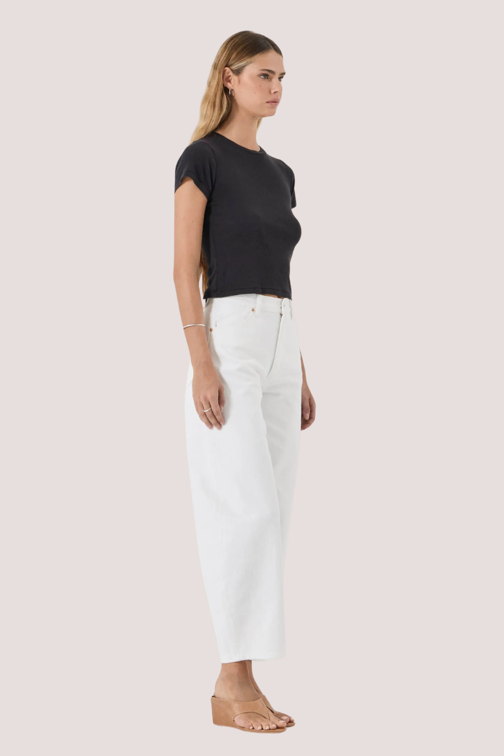 Gigi Barrel Jean | Vintage White